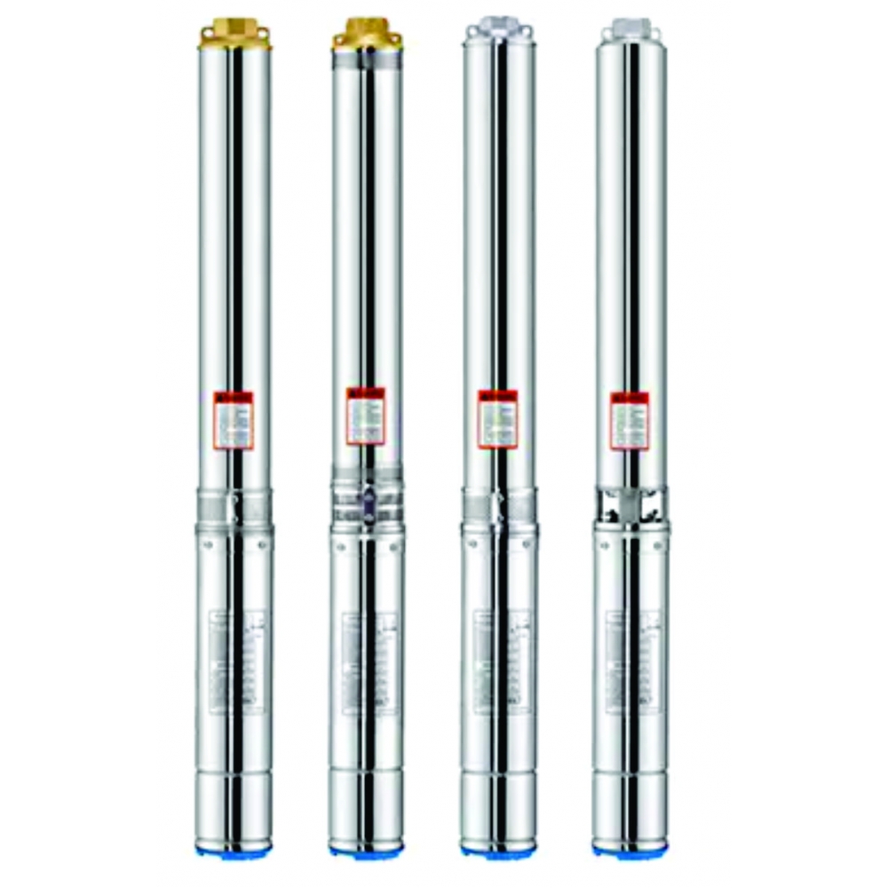 Motobomba Submersa EDWIN 4QJ2-08 POT.:0,75HP TRIFÁSICO 180/250Vac - 4QJ